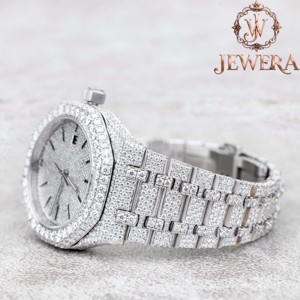 High Quality Hip Hop Moissanite Diamond Watch for Men with Luxury Gift Box and Private Label Service Available for Best Price - Product Image 3