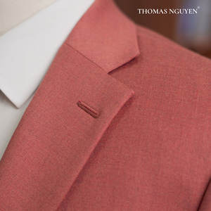 Traje a medida de dos piezas para hombre, color naranja quemado oscuro, chaqueta y pantalones. |   Colección de Colores Naturales - Product Image 2