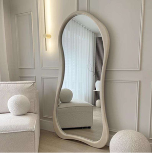 Stainless Steel Dressing <b>Mirror</b> Movable Floor <b>for</b> Living Room Clothing Store - Product Image 6