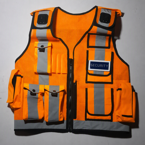 Chaleco Táctico de Seguridad de Alta Visibilidad, Chaqueta de Seguridad Reflectante de Malla de Poliéster, Multibolsillos, Uniforme de Guardia Unisex - Product Image 1