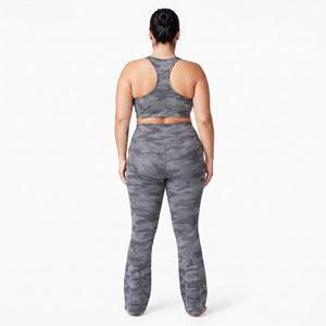 Camo Printed Plus Size <b>Leggings</b> Women <b>Flare</b> Leg Elastic Waist Yoga Pants Gym Workout Wear <b>Flare</b> Tights Polyester Printed Tights - Product Image 4
