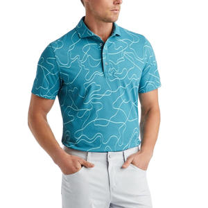 Polo de Golf Personalizado de Manga Corta de Nailon y Elastano para Hombre, Polo Sublimado al por Mayor - Product Image 1