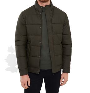 2024 New Fashion <b>Men's</b> Stand Collar Puffer <b>Jacket</b> Casual Solid Color High Street Windproof OEM Service Plain Dyed for Winter - Product Image 3