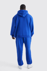 Ensemble survêtement 2 pièces en coton épais pour homme avec pantalon de survêtement et sweat à capuche - Vêtements de sport écologiques - Product Image 2
