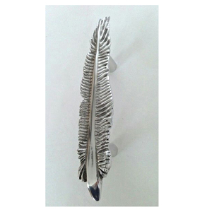 Brass Creative Statement Feather Gold Silver Dresser Handle <b>Rustic</b> <b>Wardrobe</b> Kitchen Cabinet Furniture Drawer Living Room Villa - Product Image 1