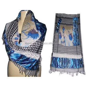 Hot Selling Handstitched Satin Patchwork <b>Scarf</b> Applique Dupatta in Elegant <b>Square</b> Style for Women Fashion Wear Party and Casual - Product Image 3