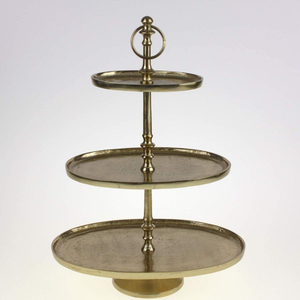 High Demanded Oval Hammered Metal <b>Cake</b> <b>Stand</b> With Handle Decorative Silver Aluminum Dessert Serving Platter For Wedding Decor - Product Image 2