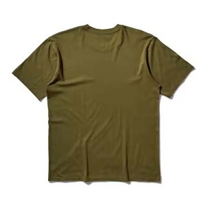 เสื้อยืดคอกลมแขนสั้นผู้ชาย พิมพ์ลายโลโก้ด้านหน้า ผ้าฝ้าย 100% ทรงปกติ ระบายอากาศได้ดี แห้งเร็ว ดีไซน์สีพื้น - Product Image 5