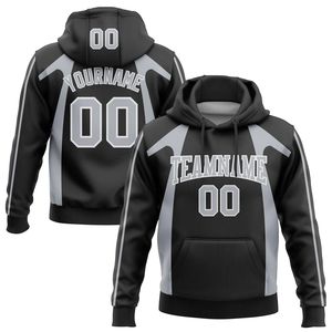 Sweat à capuche personnalisé pour homme, noir et vert, en polyester par sublimation, décontracté, pour le sport, vêtement d'automne avec poche pour nom et numéro - Product Image 2