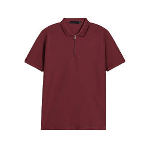 Polo zippé sur mesure pour homme, manches courtes, style moderne décontracté, streetwear respirant, haut tendance été - Product Image 1