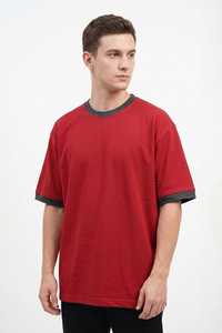 T-shirt décontracté pour homme en coton coupe courte, col rond, manches courtes, style streetwear, épaules tombantes, coupe ample et épaisse - Product Image 4