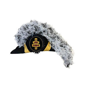 Gorra de los Caballeros Templarios Grand Encampment Officers, con plumas blancas y negras, precios económicos - Product Image 1