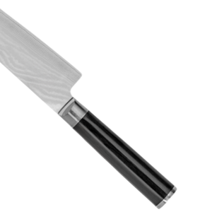 Cuchillo de Cocina Multiusos de 9 Pulgadas, Acero de Damasco, Hoja Afilada con Mango de Madera Pakkawood Negra para Cortar Carne y Verduras - Product Image 4