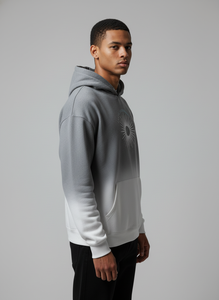 Low MOQ Custom Sun Faded Hoodie Heavyweight 100% Cotton Oversized Vintage Acid Wash Distressed Fleece Pullover Streetwear Men - Product Image 3