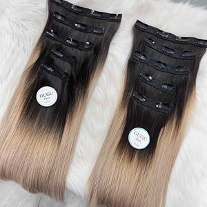 ต่อผมแบบคลิปหนีบคุณภาพสูง 100% ผมแท้เวียดนาม  แบบเต็มศีรษะ  ความยาว 16 นิ้ว  ปลายผมหนา - Product Image 5