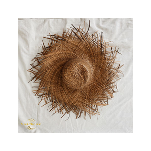 VietChoice Lightweight Natural <b>Straw</b> <b>Hat</b> With Floppy Wide Brim and Frayed Border for Summer Beach Protection - Product Image 1