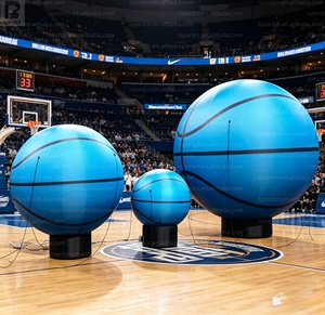 Balón de Baloncesto Inflable Gigante LED de 3m, con Logotipo Personalizado, con Base, <span class=keywords><strong>para</strong></span> Eventos/Decoración/Torneos de Baloncesto - Product Image 4
