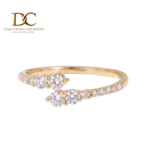9k Solid Gold Ring with Lab Grown Diamond for Women's Wedding & Party Jewelry Classic Style Custom Jewelry - Product Image 1