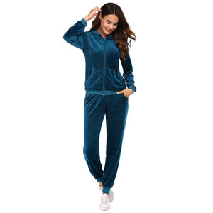 Ensemble de survêtement unisexe en coton avec logo personnalisé, ensemble de jogging 2 pièces, ensemble de survêtement court en velours, survêtement en velours pour femme - Product Image 1