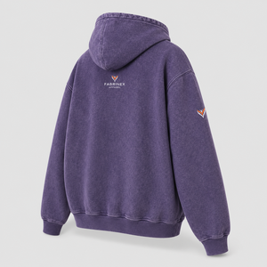 Sudadera con Capucha Extra Grande de Algodón Grueso con Estampado de Rayos Púrpura Personalizado, Ropa Urbana, Fabricante y Proveedor Mayorista de Alta Calidad - Product Image 2