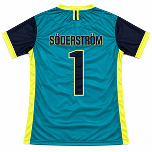 Maillot de football personnalisé pour jeunes garçons, col rond sublimé, nom et numéro du joueur personnalisés au dos - Product Image 2