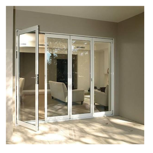 Porte battante en aluminium de qualité supérieure, double vitrage trempé, taille personnalisée, livraison directe d'usine, porte d'entrée en aluminium robuste - Product Image 2