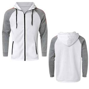 <b>Men's</b> <b>White</b> Gray Lightweight Streetwear Color Blocking Hooded Tracksuit Full Sleeve Drawstring Jacket Side Pockets Jogger <b>Pants</b> - Product Image 5