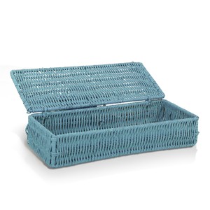 Rectangle rattan box handmade in Vietnam colored storage lid basket container <b>boxes</b> <b>cheap</b> price - Product Image 1