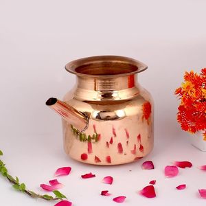Modern Handmade Eco-Friendly Copper Water <b>Pot</b> with Spout - Product Image 2