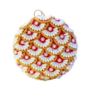 Sac à main artisanal de luxe indien, perles de verre multicolores, forme baguette, décontracté, fait main, durable, fournitures de perlage ethnique - Product Image 1