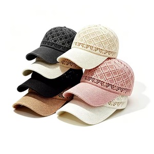 Gorra de béisbol de malla transpirable para mujer, con visera hueca, protección solar, ajustable, ligera, para viajes al aire libre - Product Image 3