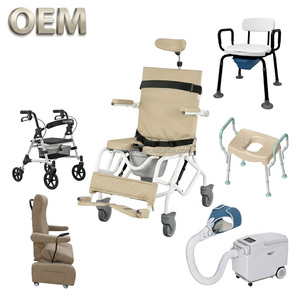 Fauteuil roulant commode réglable en alliage d'aluminium personnalisé OEM Taïwan, équipement de sécurité <span class=keywords><strong>pour</strong></span> salle de bain, <span class=keywords><strong>service</strong></span> tout-en-un - Product Image 1