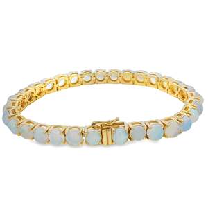 Bracelet en or jaune 14 carats pour femme, opale, classique, à porter au quotidien - Product Image 2