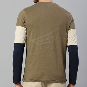 เสื้อเชิ้ตผู้ชายลำลองขายดี ผ้าฝ้ายถัก 100% สกรีนโลโก้ตามสั่ง คอกลม แขนยาว ระบายอากาศได้ดี คุณภาพสูงสำหรับฤดูร้อน - Product Image 4