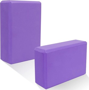 Bloc de yoga violet en mousse EVA haute densité, taille standard, ajustement universel, design simple - Product Image 4