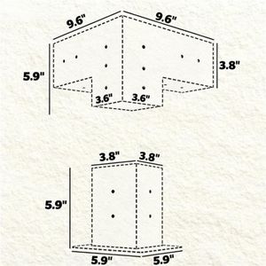 Kit Pergola 8 Pezzi con Accessori per Staffe in Legno Solo per Gazebo e Padiglioni - Product Image 6