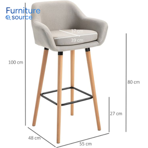 Tabourets de bar au design élégant avec dossier, chaises de bar en cuir PU, qualité garantie, prix de gros compétitifs. - Product Image 2