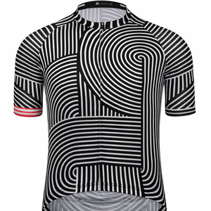 Maillot de vélo léger pour homme, manches courtes, été, anti-transpiration, avec poches arrière - Product Image 1
