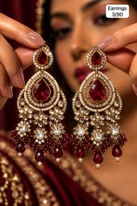 Pendientes de Araña Florales Modernos de Latón Chapado en Oro con Perlas de Imitación para Mujer, Ideales para Bodas y Fiestas - Product Image 5