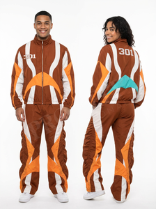 Conjunto Deportivo para Hombre, a la Moda, Transpirable, con Estampado Colorblock, Estilo Urbano, para Correr, Informal, 100% Algodón, con Cremallera - Product Image 6