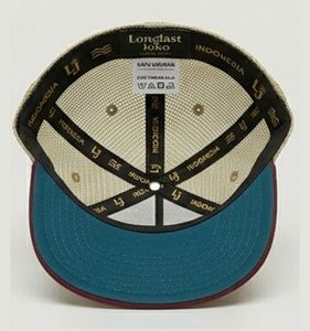 Casquette de camionneur brodée pour l'extérieur, en maille bleue, réglable, unisexe, décontractée, design 6 panneaux, logo frontal - Product Image 4