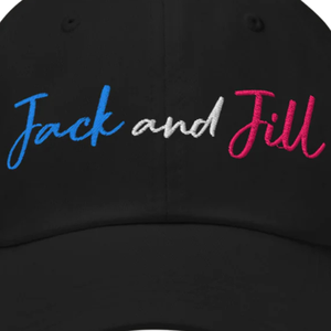 Casquette de baseball noire brodée Jack and Jill, 6 panneaux, unisexe, décontractée, réglable, en coton, avec motif sur le panneau avant - Product Image 6