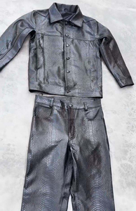 Conjunto de 2 Piezas de Traje Deportivo de Cuero Casual de Invierno para Hombre y Mujer, Diseño Italiano Premium, Chaqueta y Pantalón de Piel de Cordero, Corte Regular - Product Image 6