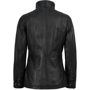 <b>Women</b>’s Premium Genuine <b>Leather</b> <b>Long</b> Coat Elegant Full Length Classic Tailored Winter Fashion Outerwear <b>Jacket</b> Custom Apparel - Product Image 5