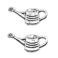 Mini Regadera Decorativa 12x25mm de Aleación de Zinc Plateado Antiguo para Marcadores de Libros de Planificación de Jardín