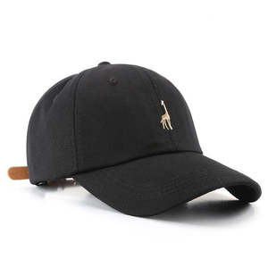 Cotton Baseball Cap Embroidered Sporty Customizable Genuine Leather Strap Buckle Closure Adjustable <b>Dad</b> <b>Hat</b> Unisex - Product Image 4