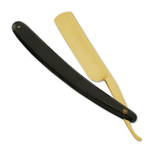 Navaja de afeitar recta para hombre de marca privada, de sándalo y acero inoxidable, para barbería - Product Image 3