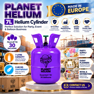Cilindro de Helio Desechable de 7L con Certificación TPED, Fabricante Europeo para Compradores OEM - Product Image 1