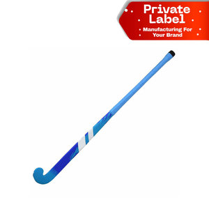 Kit de entrenamiento de hockey sobre hielo con palo de madera personalizado con estampado por transferencia, mango blanco transpirable y cómodo con patrón sólido. - Product Image 1