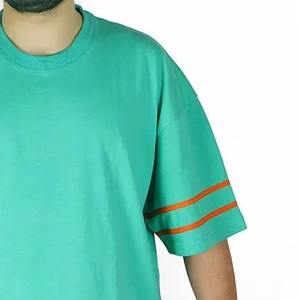 Camisetas de punto grueso transpirables de estilo nuevo para hombre, de cuello redondo, lisas, teñidas, a cuadros, de gran tamaño y resistentes. - Product Image 2